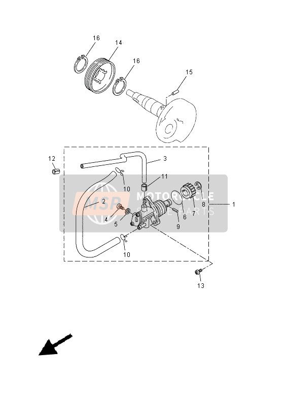 Yamaha YN50EM 2013 Oil Pump for a 2013 Yamaha YN50EM